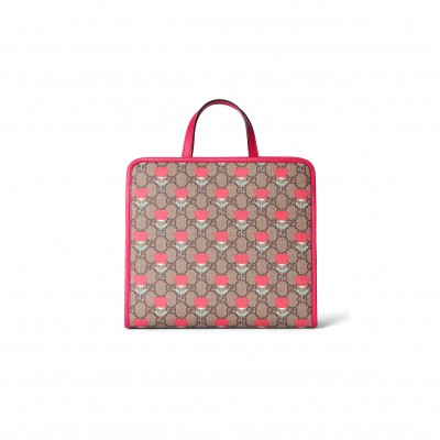 GUCCI CHILDREN'S FLOWER PRINT TOTE BAG 605614 (28.5*25*11cm)